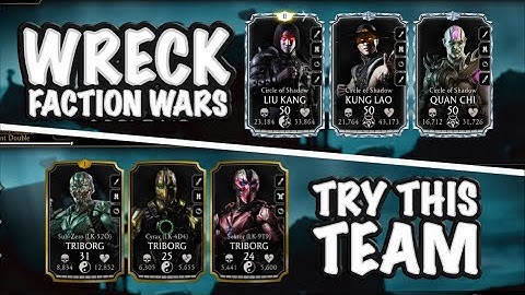 MK MOBILE | TRIBORG TEAM AND CIRCLE OF SHADOW TEAM | FACTION WARS