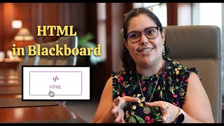 HTML in Blackboard | eLearning Faculty Spotlight