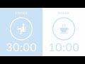 30 10 Pomodoro Timer With White Noise Study With Me For Deep Focus ADHD