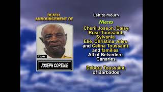 Joseph Cortinie  ~ Long Obituary