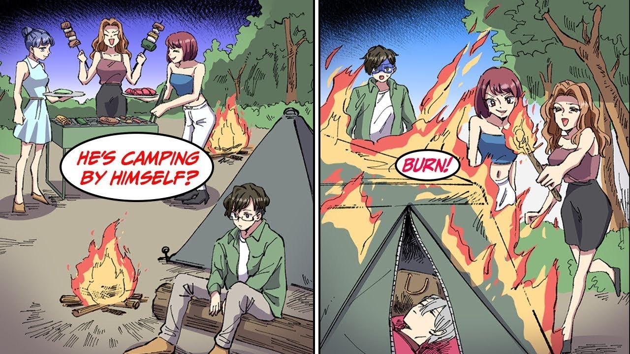 They tried to light my tent on fire, but then… [Manga Dub]