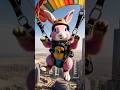 rabbit jump from Burj Khalifa#trending#viralvideo#shorts#🐰🐇🪂