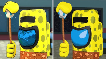 SpongeBob VS Among Us - 3D vs 2D animation