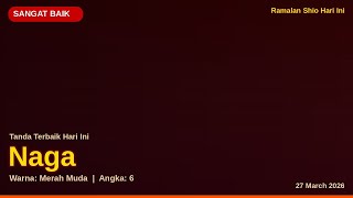 HARI INI SHIO ANDA BERUNTUNG
