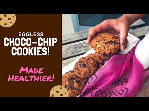 Eggless Cashew CHOCO-CHIP COOKIES| Easy & Healthier Version| @Flavours!