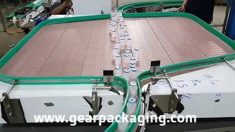 Bottle buffering conveyor bottle feeding customized conveyor