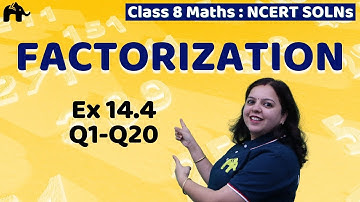 Factorization Class 8 Maths | Chapter 14 NCERT Solutions Exercise 14.4 Questions 1-20 | Mathematics