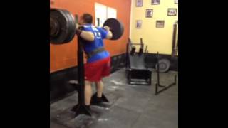 435 pound squat for 1 rep light weight