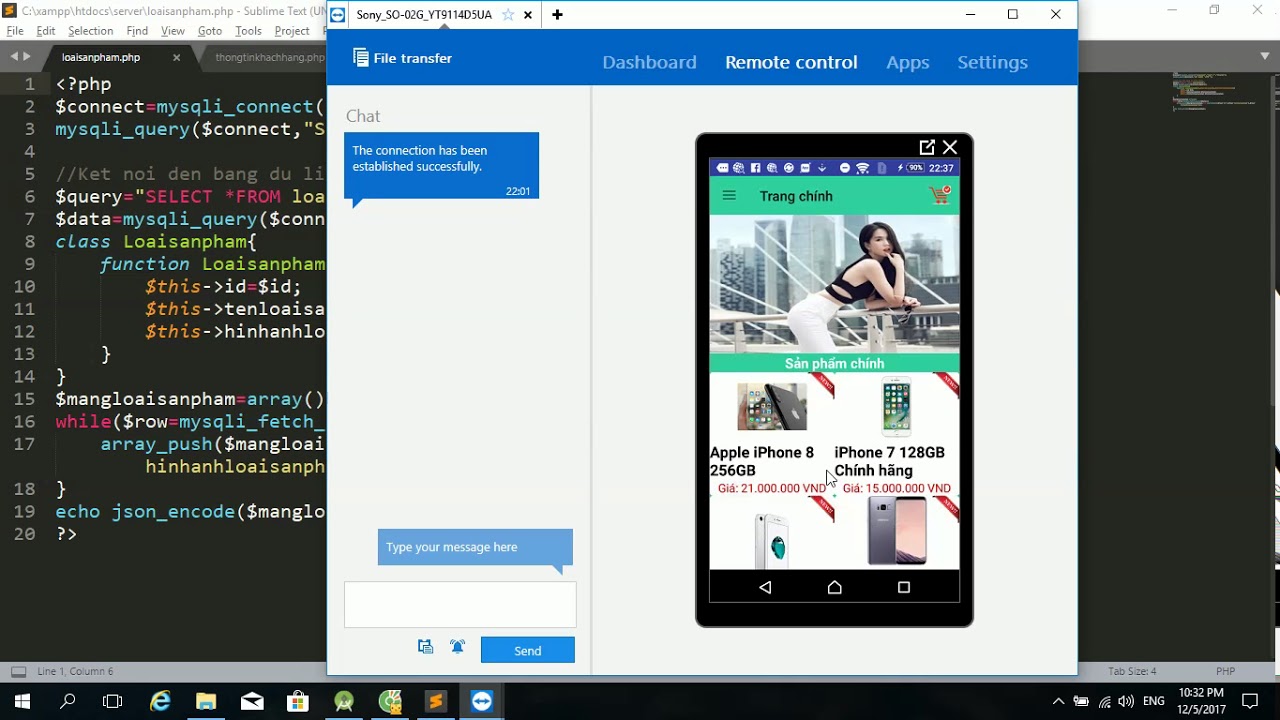 App bán hàng Android YouTube