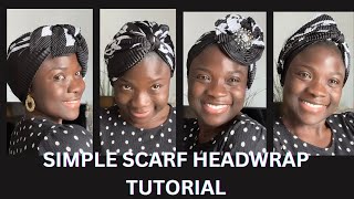 QUICK SCARF HEADWRAP TUTORIAL/ Headscarf/ Scarf