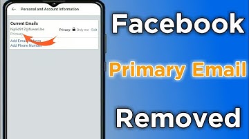 How to Remove Your Primary Facebook Email Address | Facebook Primary Email Kaise Remove Kare |