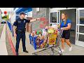 Cops Surprise Stop a Shoplifter Walking Out With an ENTIRE Cart LIVE
