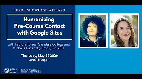 Humanizing Pre Course Contact with Google Sites