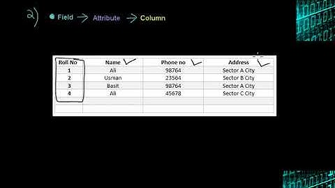 Database Terminologies, Computer Science Lecture 1 chap # 2   GDC QPRaan