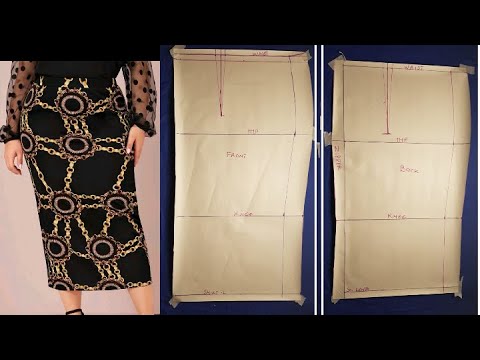 HOW TO DRAFT A BASIC PENCIL SKIRT PATTERN || SIMPLE PENCIL SKIRT DIY||  CE CONCEPTS