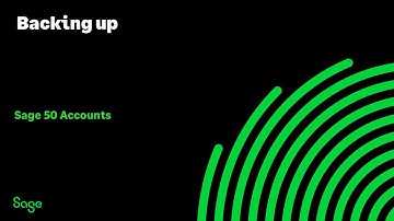 Sage 50 Accounts (UK) - Backing up