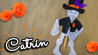 Elegante y divertido Catrin de papel para niños | Día de Muertos |  Manualidades divertidas - YouTube