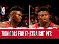 Zion Williamson Goes OFF for 17 STRAIGHT POINTS In NBA Debut!!