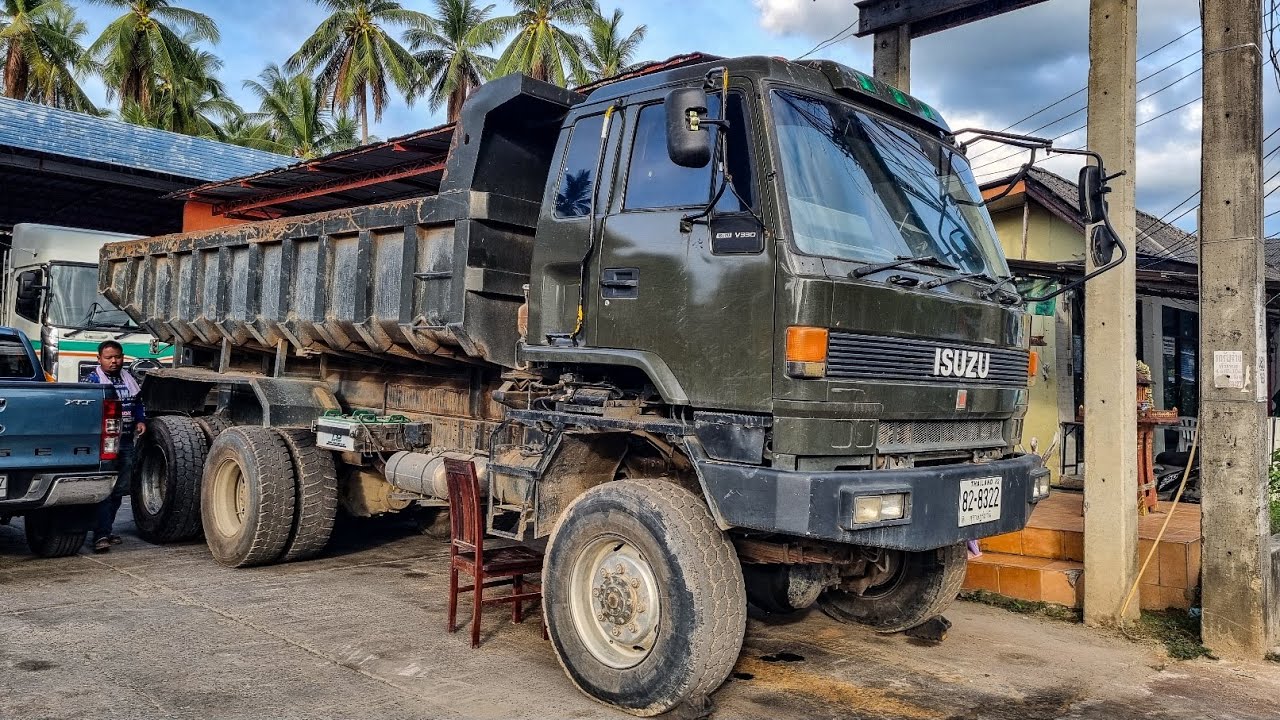ทีเด็ดเกาะสมุย isuzu v330ร๊อคกี้หัวใหญ่ สิบล้อขับ3เพลา เครื่องV10จอมพลัง 6×6