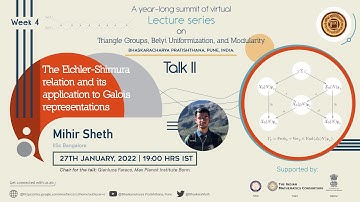 Mihir Seth - The Eichler-Shimura relation and its application to Galois representations