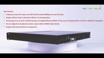 HDQ 5130 32 Channles IP To PAL NTSC SECAM Analog Modulator