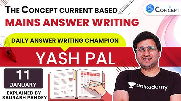 11-Jan | The Concept Current Based Daily Answer Writing for Mains 2020 | Saurabh Pandey