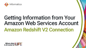 Getting Information from Your AWS Account for an Amazon Redshift V2 Connection