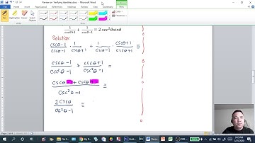 Verifying Trigonometric Identities #03