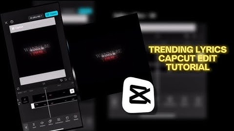 Trending Lyrics with blurred text CapCut edit tutorial