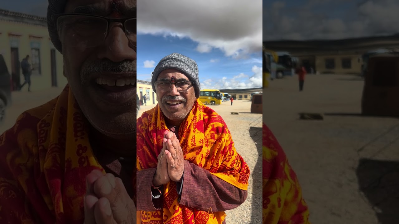 Happy yatri at Lake Manosarovar after puja and havan.