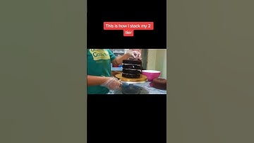 This is how I stack my 2 Tier Cake #cakedecorating #themecake #cake
