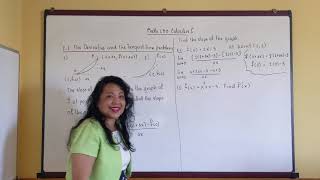 Math 150 Section 2.1 The Derivative and Tangent Line Problem
