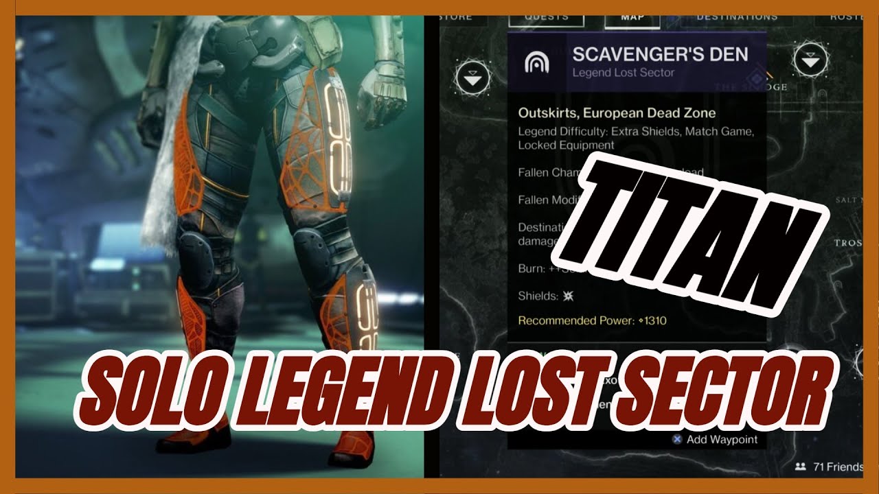 Easily Acquire New Exotic The Path Of Burning Steps: Solo Legend Lost Sector (Titan) - Destiny 2