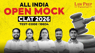 CLAT 2026: All India Open Mock | Complete Paper Analysis | By Law Prep Tutorial