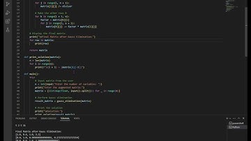 Gauss Elimination Method - Python