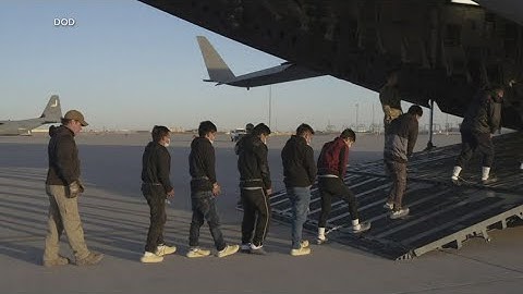 Military planes being used for deportation for first time in US history