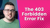 How To Fix The 403 Forbidden Error Step By Step Youtube