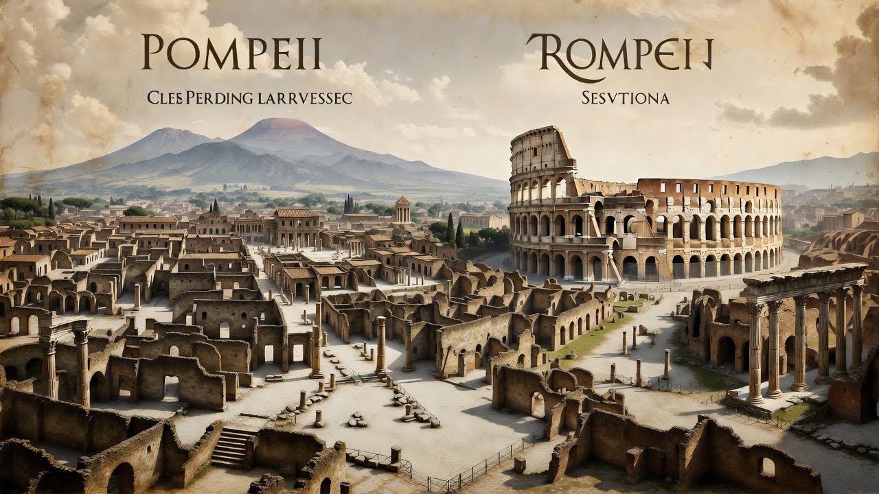 Пепел Помпей и руины Рима — мгновения и века, которые изменили историю навсегда.