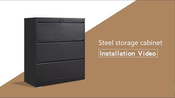 Installation Guides：3 Draws Lateral File Cabinets - Black | 2023 V1.0