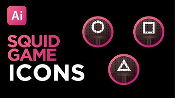 Squid Game Icons / Icons Tutorial / Icon Design Process / Simple Icon / Adobe Illustrator Tutorial