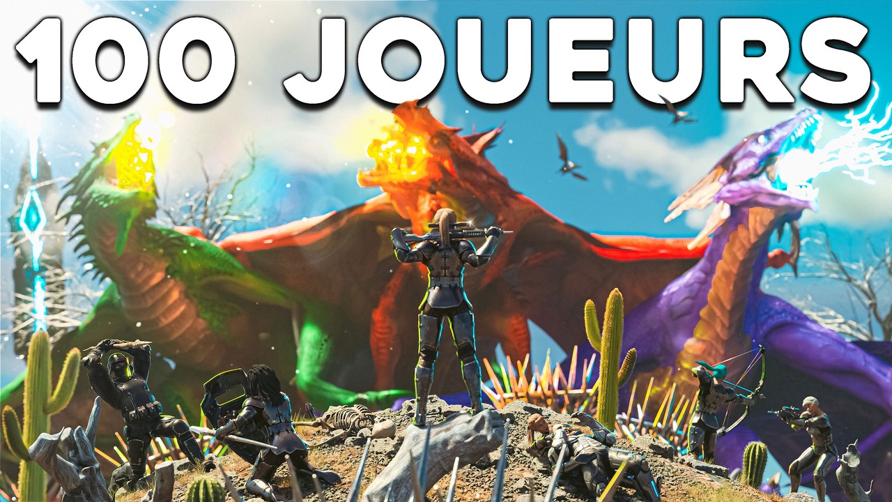 100 JOUEURS Créent Une Civilisation Sur SCORCHED EARTH ARK