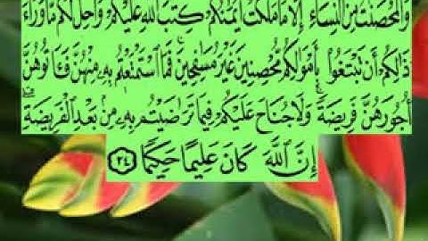 سورة النساء اية ٢٥ جمال القرش
