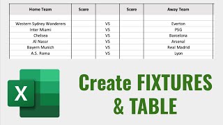 Create Fixture List & League Table in Excel | Tutorial screenshot 3