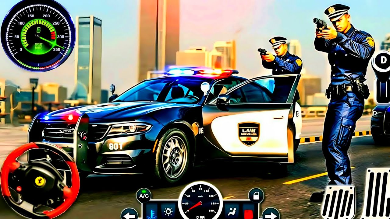 Police Car Chase Simulator 3D Game - Real Cop Cars Driving Simulator 2025 - Android GamePlay