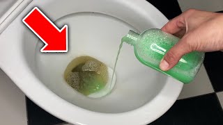Pour THIS into the toilet to Clean Toilet Bowl Stains 💥 The Result is Amazing!