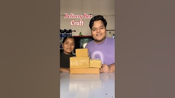 My Sister Vs Me ; Who will make the best Craft from Delivery Box #shorts