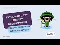 Python Utility Library Development:  Fixing Errors in Data Analysis with Lists and DataFrames