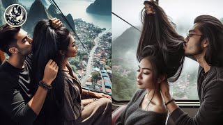 Beautiful Long Hairplay In A Cable Car