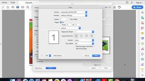 Color printing mode Mac OS