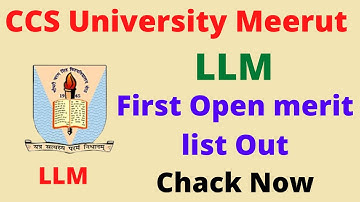 ccsu llm 1th open merit list 2022 | ccsu llm first open merit 2022 | ccsu llm merit list 2022